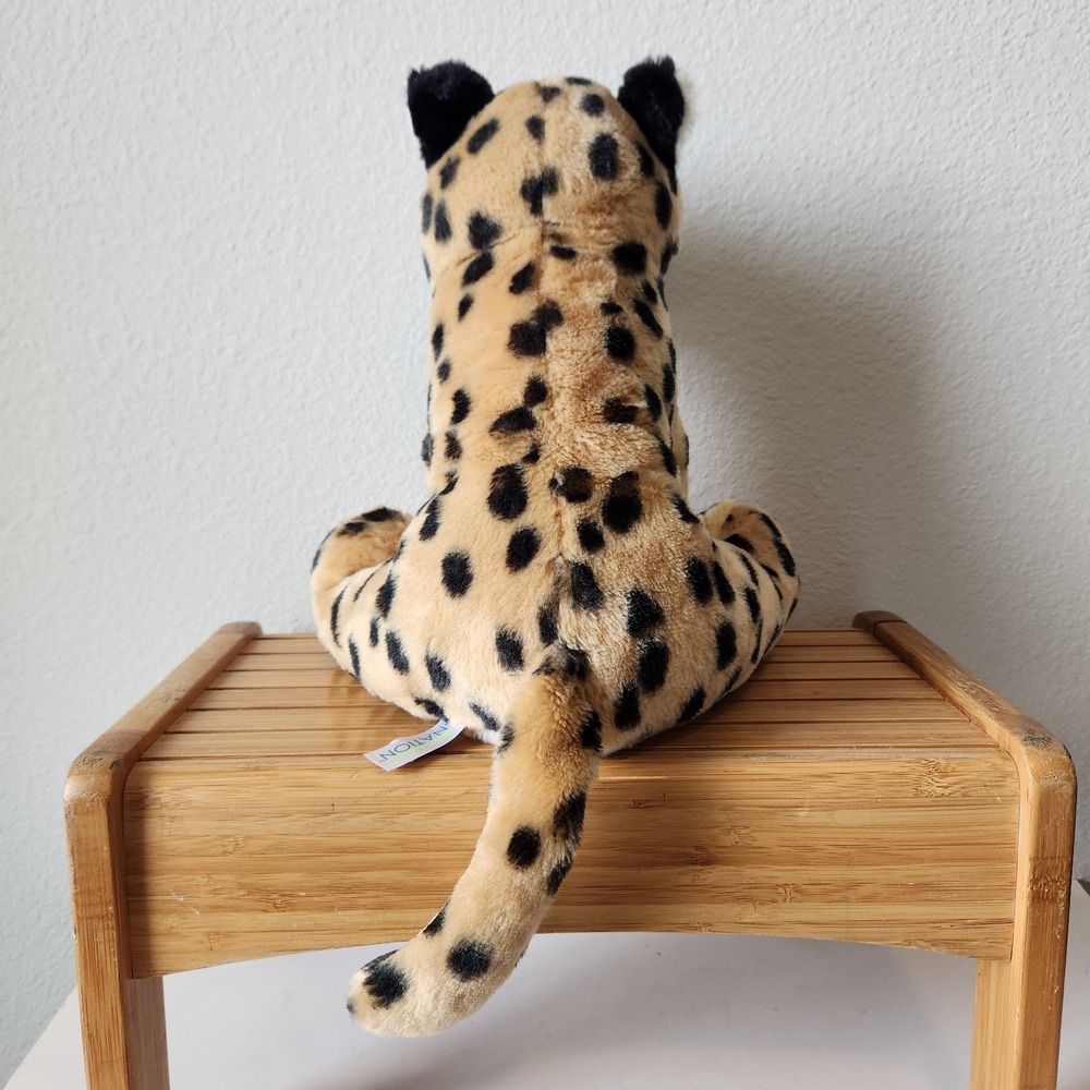 2019 Aurora‎ Destination Nation Sitting Leopard Plush Stuffed Animal 10 in Tall - Picture 5 of 12